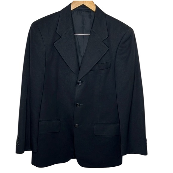 Valentino Uomo Black 3 Button Blazer Sportscoat Men Size 48 R - Picture 1 of 7